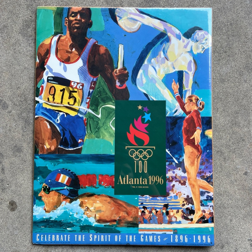 RARE Atlanta 1996 Olympic Games Poster (Brand New Vintage Unopened) 18x24in